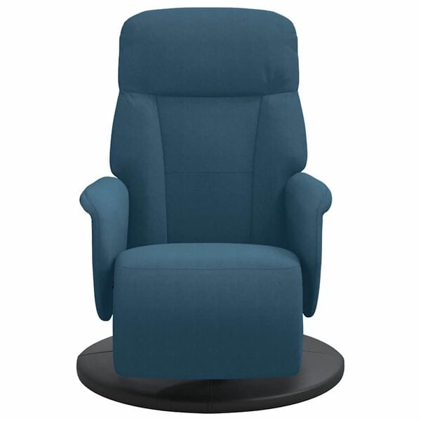 vidaXL Sill&oacute;n reclinable con reposapi&eacute;s terciopelo azul