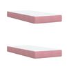 vidaXL Cama box spring con colch&oacute;n terciopelo rosa 200x200 cm