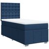 vidaXL Cama box spring con colch&oacute;n tela azul 100x200 cm