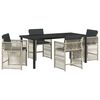 vidaXL Conjunto de Comedor de Jard&iacute;n 5 uds. Gris Claro