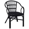 vidaXL Silla Apilable Negro 58 x 60 x 81 cm Rat&aacute;n