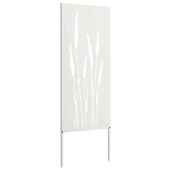 vidaXL Pantalla de Privacidad para Jardín Floral Blanco 50 x 140 cm