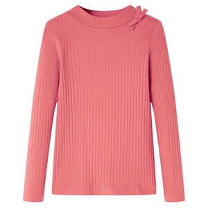Camiseta infantil de manga larga rosa envejecido 104