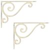 vidaXL Soportes para estanter&iacute;as de pared 2 uds. Blanco antiguo