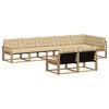 vidaXL Conjunto de sof&aacute;s de exterior 8 uds. 8 plaza y Beige