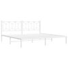 vidaXL Estructura cama sin colchón con cabecero metal blanco 193x203cm