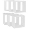 vidaXL Estantes cubo de pared 6 unidades blanco 26x15x26 cm