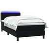 vidaXL Cama box spring con colch&oacute;n y LED cuero sint&eacute;tico negro 80x210 cm