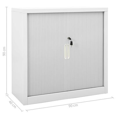 vidaXL Armario de puerta corrediza con macetero gris acero 90x40x113cm