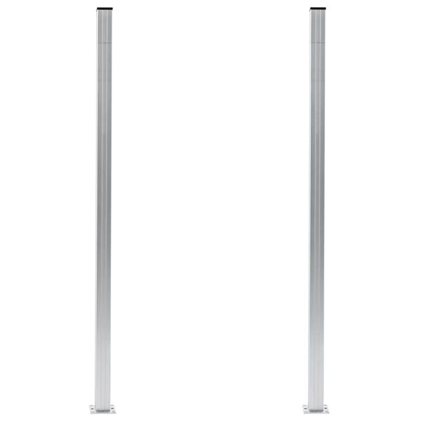 vidaXL Postes de valla 2 unidades aluminio 185 cm