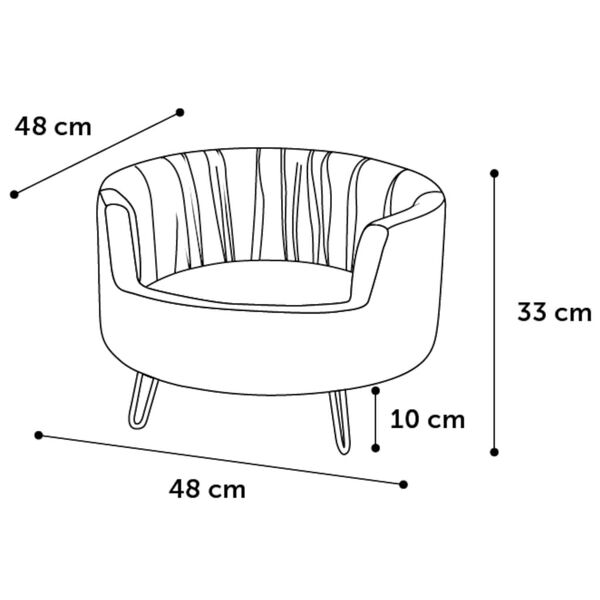 FLAMINGO Sof&aacute; para perros VI azul petr&oacute;leo 48x48x33 cm