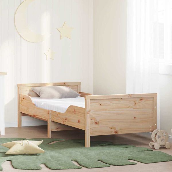 vidaXL Estructura de cama Marr&oacute;n 80 x 200 cm Madera de pino macizo