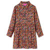 vidaXL Vestido infantil de manga larga multicolor 104