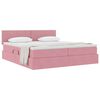 vidaXL Cama con almacenamiento con colch&oacute;n Rosa 100 x 200 cm