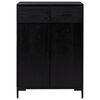 vidaXL Zapatero de madera maciza de pino negro 75x40x110 cm