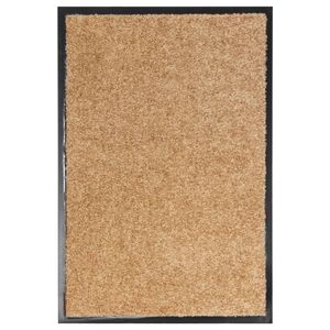 vidaXL Felpudo lavable crema 40x60 cm