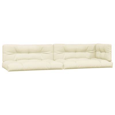 vidaXL Cojines para sofá de palets 5 unidades tela crema