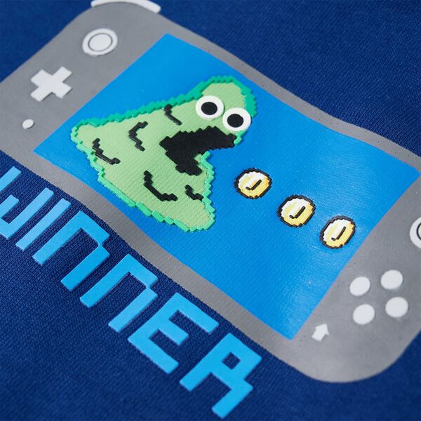 Sudadera infantil con capucha azul marino 128