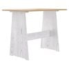 vidaXL Mesa de comedor con banco REINE madera de pino marrón blanco