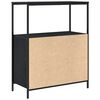 vidaXL Mueble de ba&ntilde;o con estantes roble negro 76,5x35x95 cm