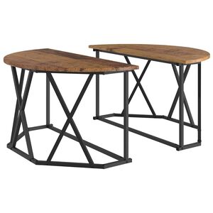 vidaXL Mesa de Caf&eacute; Madera envejecida 80 x 80 x 42 cm