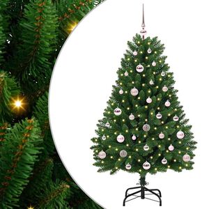 vidaXL &Aacute;rbol de Navidad artificial con adorno de copa y bolas 120 cm