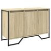 vidaXL Armario lavabo ba&ntilde;o madera ingenier&iacute;a roble Sonoma 91x35x60 cm