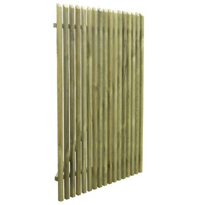vidaXL Puerta de jardín de estacas madera pino impregnada 100x150 cm