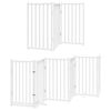 vidaXL Puerta de perros plegable 15 paneles madera &aacute;lamo blanca 750 cm