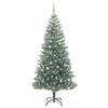 vidaXL &Aacute;rbol de Navidad Artificial Nevado con Luz LED Verde y 240 cm