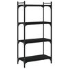vidaXL Librer&iacute;a de 4 estantes madera de ingenier&iacute;a negro 60x30x120 cm