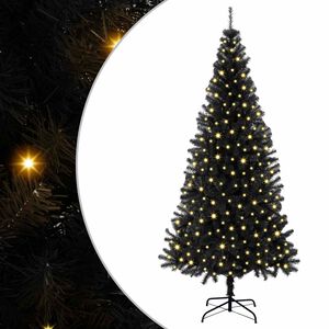 vidaXL &Aacute;rbol de Navidad con 300 LED con soporte Negro 180 cm PVC