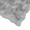 vidaXL Manta de Piel de Conejo Sintética Gris 130 x 150 cm Poliéster