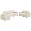 vidaXL Sof&aacute; 3 pcs Beige 221 x 80 x 80 cm Tejido mezcla de lino