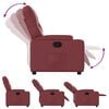 vidaXL Sill&oacute;n reclinable de cuero sint&eacute;tico rojo tinto