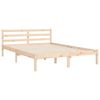 vidaXL Estructura de cama de matrimonio con cabecero madera maciza