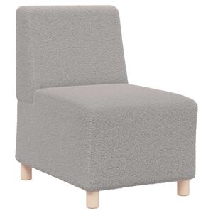 Sof&aacute; modular sin brazos vidaXL gris claro 55 cm tejido imitaci&oacute;n lana rizada