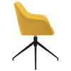 vidaXL Sillas de comedor giratorias 4 unidades tela amarillo