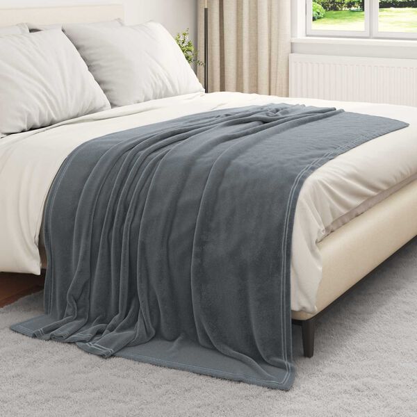 vidaXL Mantitas de Sof&aacute; 6 pcs Gris oscuro 150 x 200 cm Lana
