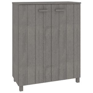 vidaXL Zapatero HAMAR madera maciza pino gris claro 85x40x108 cm