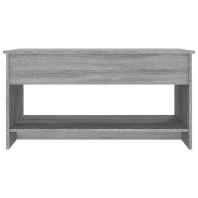 vidaXL Mesa de centro madera contrachapada gris Sonoma 102x50x52,5 cm