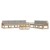 vidaXL Conjunto de sof&aacute;s de exterior 7 uds. Blanco y Gris Claro