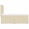 vidaXL Cama box spring con colch&oacute;n tela color crema 80x200 cm