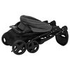 vidaXL Carrito de beb&eacute;s 2 en 1 de acero gris oscuro y negro