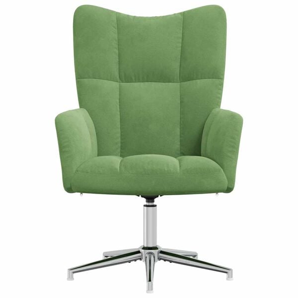 vidaXL Sill&oacute;n de relax de terciopelo verde claro