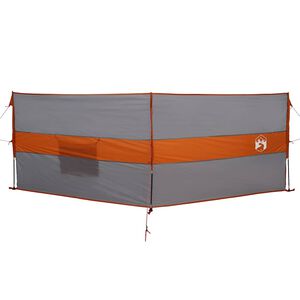 vidaXL Cortaviento de camping impermeable gris naranja 344x120 cm