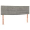 vidaXL Cama box spring colch&oacute;n y LED terciopelo gris claro 140x190 cm