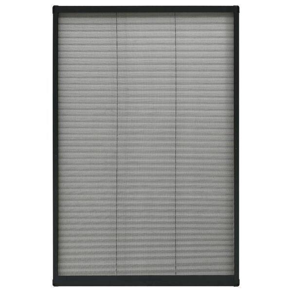vidaXL Mosquitera plisada para ventanas aluminio antracita 80x160cm