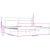 vidaXL Estructura de cama sin colch&oacute;n metal roble marr&oacute;n 183x213 cm