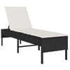 vidaXL Tumbona con coj&iacute;n, color negro, 55x200x44cm, polirat&aacute;n